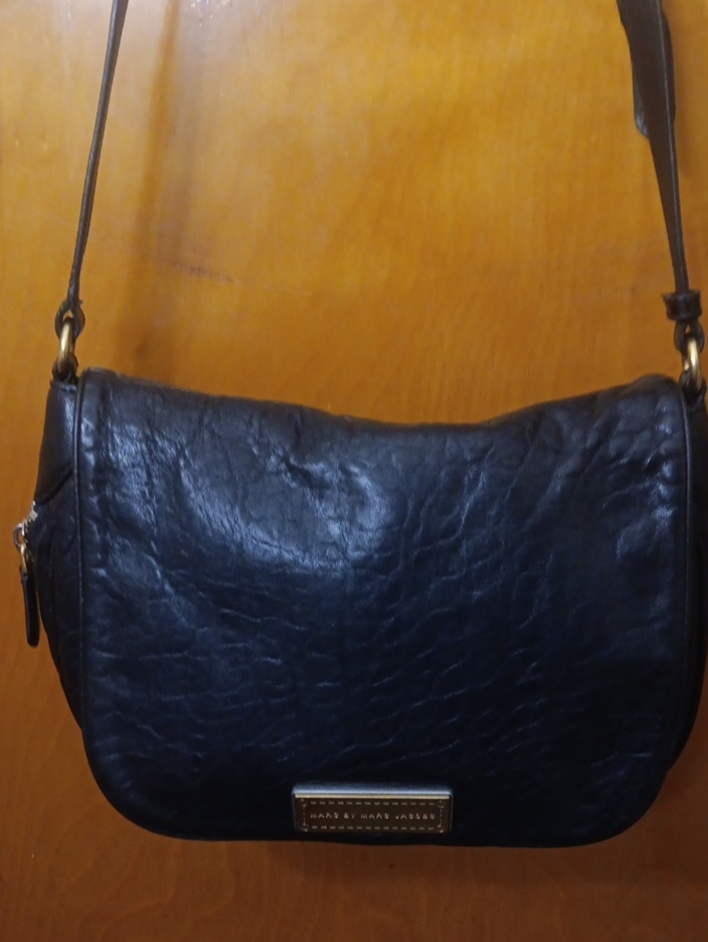 Marc by Marc Jacobs Black Women's Shoulder/Crossbody Bag with Metal Logo Plate